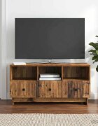vidaXL ТВ шкаф Старо дърво 102 x 345 x 50 см Инженерна дървесина