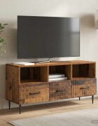 vidaXL ТВ шкаф Старо дърво 102 x 345 x 50 см Инженерна дървесина