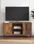 vidaXL ТВ шкаф Старо дърво 102 x 345 x 50 см Инженерна дървесина