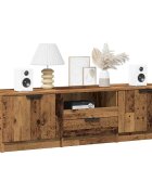 vidaXL ТВ шкаф Старо дърво 140x35x40 cm Инженерна дървесина