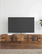 vidaXL ТВ шкаф Старо дърво 147 x 345 x 27 см Инженерна дървесина