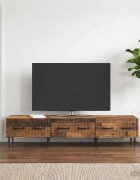 vidaXL ТВ шкаф Старо дърво 147 x 345 x 30 см Инженерна дървесина