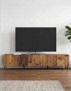 vidaXL ТВ шкаф Старо дърво 147 x 345 x 32 см Инженерна дървесина