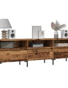 vidaXL ТВ шкаф старо дърво 150x30x445 см инженерно дърво