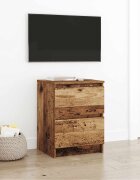 vidaXL ТВ шкаф старо дърво 40x35x54 см инженерно дърво