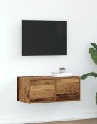 vidaXL ТВ шкаф Старо дърво 60x31x255 cm Инженерна дървесина