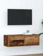 vidaXL ТВ шкаф Старо дърво 80x31x255 cm Инженерна дървесина