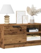 vidaXL ТВ шкаф Старо дърво 80x35x365 cm Инженерна дървесина