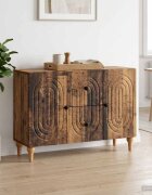 vidaXL ТВ шкаф Старо дърво 89 x 345 x 60 см Инженерна дървесина