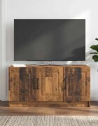 vidaXL ТВ шкаф Старо дърво 99 x 345 x 47 см Инженерна дървесина