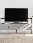 vidaXL ТВ шкаф стенен монтаж сив сонома 1005x30x51 см инженерно дърво