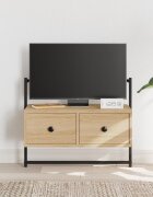 vidaXL ТВ шкаф стенен монтаж сонома дъб 605x30x51 см инженерно дърво