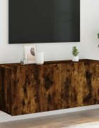 vidaXL ТВ шкаф стенен опушен дъб 100x30x41 см