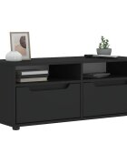 vidaXL ТВ шкаф "VISNES" Черен 100x40x38 cm Изработена дървесина