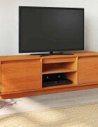 vidaXL ТВ шкаф восъчнокафяв 140x35x40 см бор масив