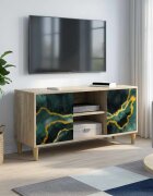vidaXL ТВ шкаф WIJHE 102 x 33 x 50 см Сонома Инженерна дървесина