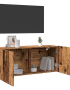 vidaXL ТВ шкаф за стена от старо дърво 100x30x41 cm