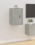 vidaXL ТВ шкаф за стенен монтаж бетонно сиво 40x345x60 см