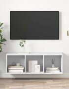 vidaXL ТВ шкаф за стенен монтаж бял 37x37x107 см инженерно дърво