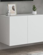 vidaXL ТВ шкаф за стенен монтаж бял 60x30x41 см
