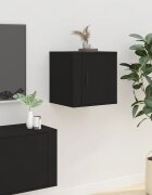 vidaXL ТВ шкаф за стенен монтаж черно 40x345x40 см