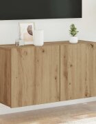 vidaXL ТВ шкаф за стенен монтаж дъб артизан 80x30x41 см