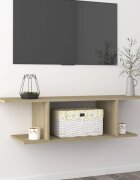 vidaXL ТВ шкаф за стенен монтаж дъб сонома 103x30x265 см