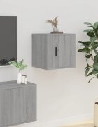 vidaXL ТВ шкаф за стенен монтаж сив сонома 40x345x40 см