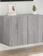 vidaXL ТВ шкаф за стенен монтаж сив сонома 60x30x41 см