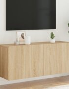 vidaXL ТВ шкаф за стенен монтаж сонома дъб 100x30x41 см