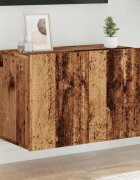 vidaXL ТВ шкаф за стенен монтаж старо дърво 60x30x41 см