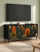 vidaXL ТВ шкаф ZAANDAM 102 x 33 x 51 см Черен дъб Инженерна дървесина
