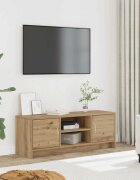 vidaXL ТВ шкаф занаятчийски дъб 102x30x375 см инженерно дърво