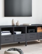 vidaXL ТВ шкафове 2 бр антрацит 68x39x505 см стомана