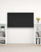 vidaXL ТВ шкафове 2 бр бели 107x35x37 см инженерно дърво