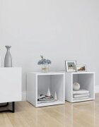 vidaXL ТВ шкафове 2 бр бели 37x35x37 см инженерно дърво