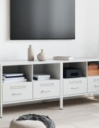 vidaXL ТВ шкафове 2 бр бели 68x39x505 см стомана