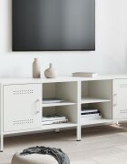 vidaXL ТВ шкафове 2 бр бели 68x39x505 см стомана