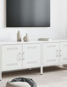 vidaXL ТВ шкафове 2 бр бели 68x39x505 см стомана