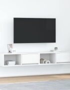 vidaXL ТВ шкафове 2 бр бели 80x31x255 см инженерно дърво