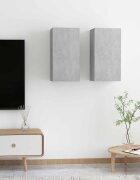 vidaXL ТВ шкафове 2 бр бетонно сиви 305x30x60 см инженерно дърво