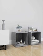 vidaXL ТВ шкафове 2 бр бетонно сиви 37x35x37 см инженерно дърво