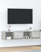 vidaXL ТВ шкафове 2 бр бетонно сиви 60x31x255 см инженерно дърво