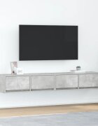 vidaXL ТВ шкафове 2 бр бетонно сиви 80x31x255 см инженерно дърво