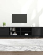 vidaXL ТВ шкафове 2 бр черни 80x35x365 см инженерно дърво