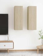 vidaXL ТВ шкафове 2 бр дъб сонома 305x30x90 см инженерно дърво