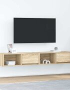 vidaXL ТВ шкафове 2 бр дъб сонома 80x31x255 см инженерно дърво