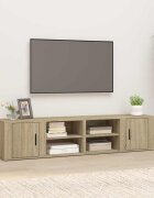 vidaXL ТВ шкафове 2 бр дъб сонома 80x35x365 см инженерно дърво