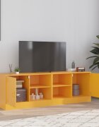 vidaXL ТВ шкафове 2 бр горчица жълто 67x39x44 см стомана