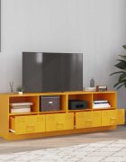 vidaXL ТВ шкафове 2 бр горчица жълто 67x39x44 см стомана